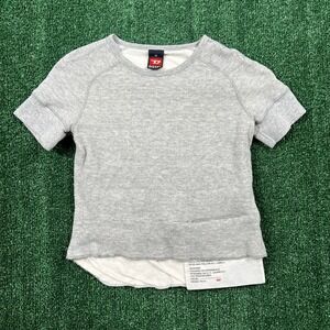 Diesel Sweatshirt Women's Medium Gray 100% Cotton Short Sleeve Training Tech